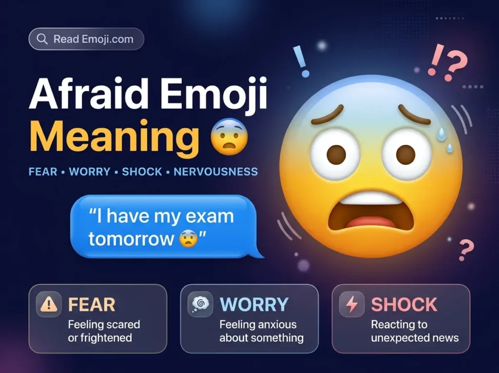 Afraid Emoji Meaning 😨