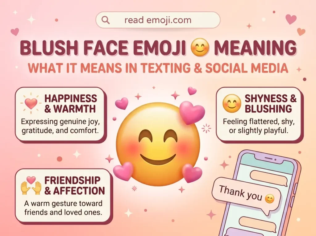 Blush Face Emoji 😊 Meaning