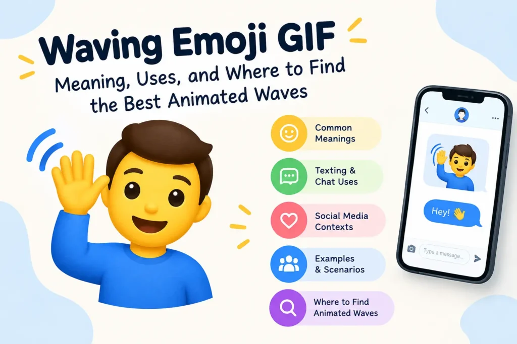 Waving Emoji GIF 👋 Meaning